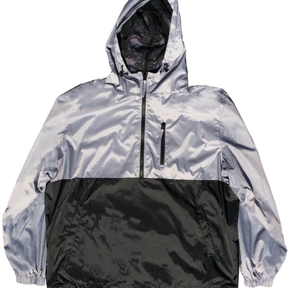 Grey and black windbreaker jacket - Picture 1 of 2